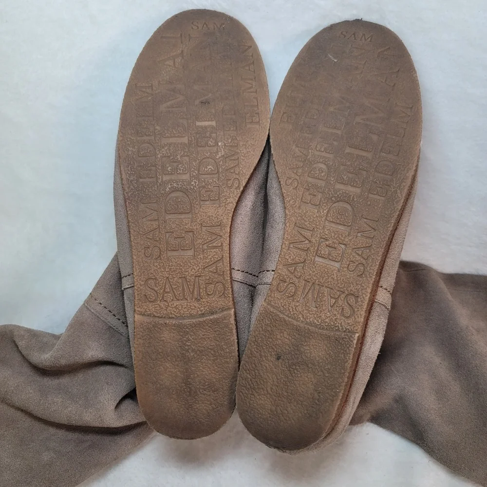 Sam Edelman Orlando Over The Knee Boots Tan Suede Faux Fur Cuff Size 8 Boho
